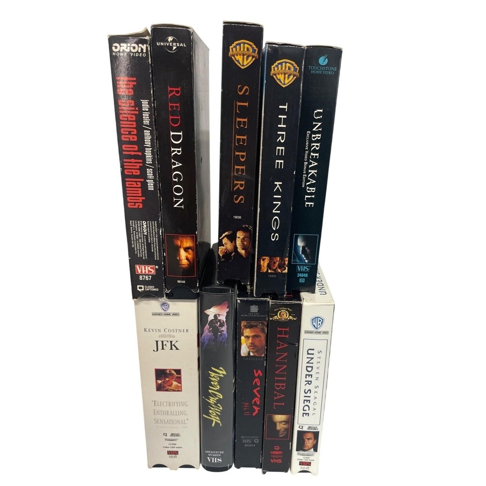Loty of 10 Classic Thriller Dramas VHS Movies Collection